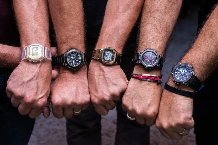 Watches on the wrists of RedBar members Watches on the wrists of RedBar members