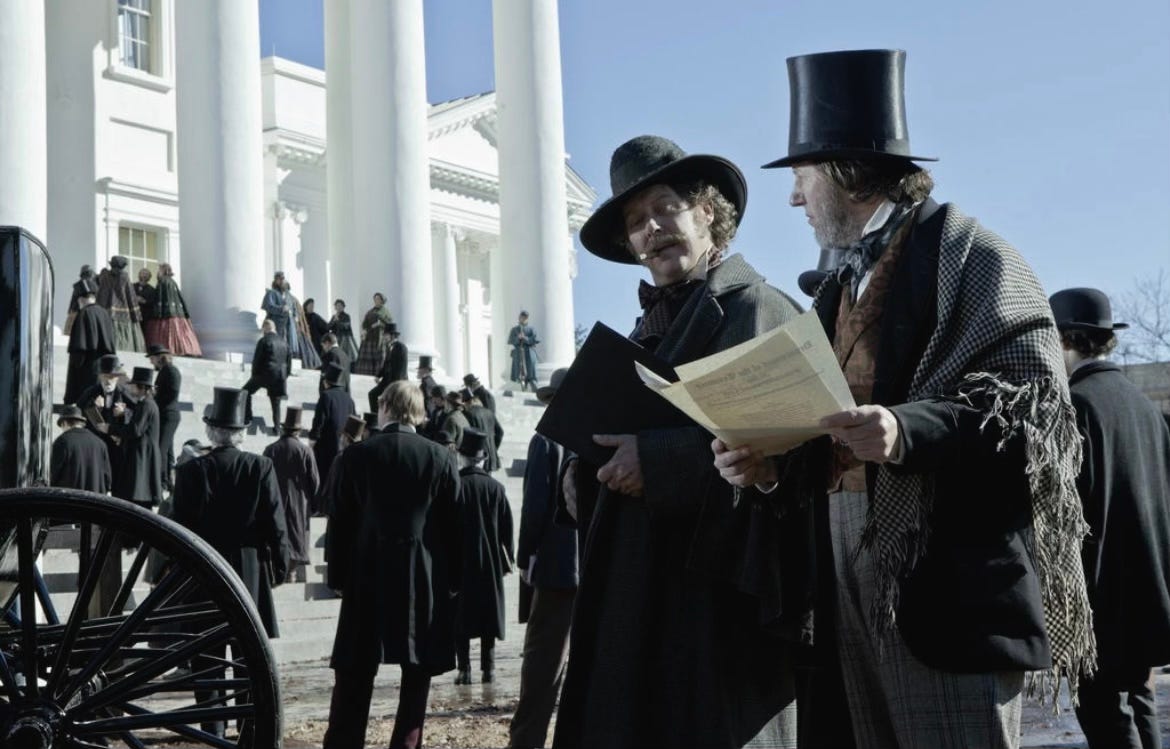 Robert Peters playing opposite James Spader as a Jacob Graylor in Stephen Spielberg’s ‘Lincoln’ (2012). Robert Peters playing opposite James Spader as a Jacob Graylor in Stephen Spielberg’s ‘Lincoln’ (2012).