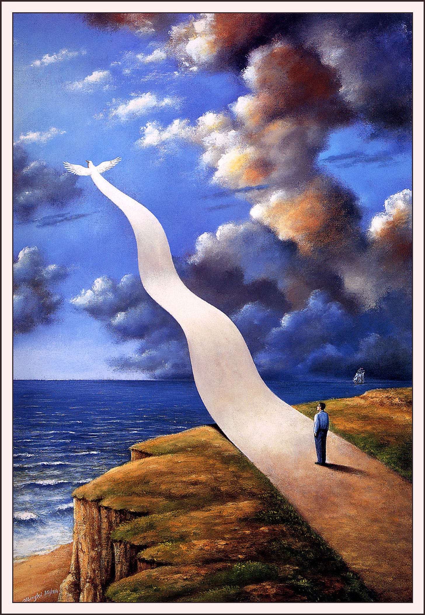 The pursuit of happiness by Rafal Olbinski: History, Analysis & Facts |  Arthive