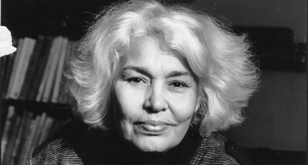 Portrait of Nawal El Saadawi, who was a prominent women's rights activist. 