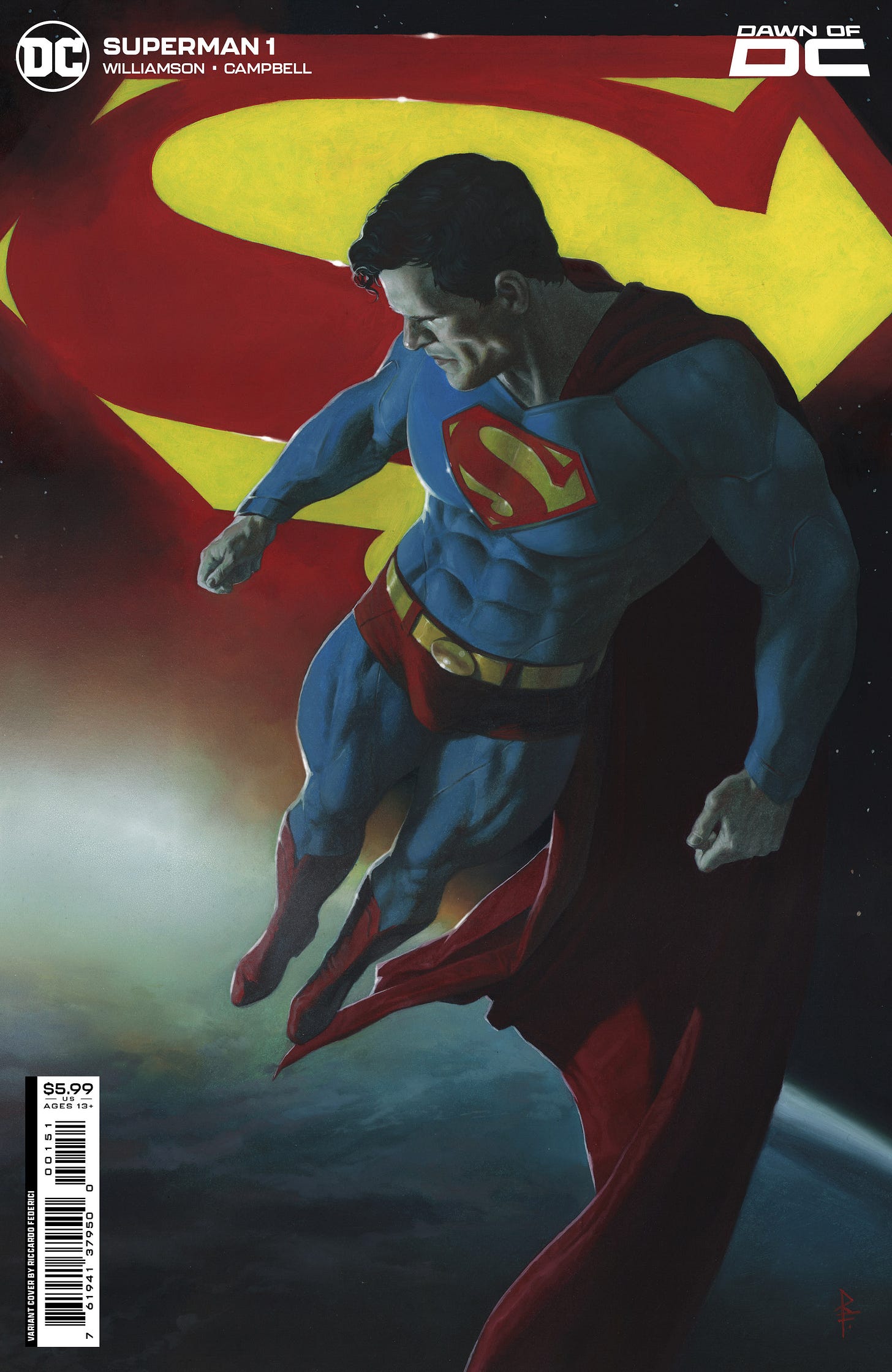 SUPERMAN #1 CVR E RICCARDO FEDERICI CARD STOCK VAR