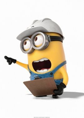 Minion Worker' Poster, picture, metal print, paint by Minions | Displate