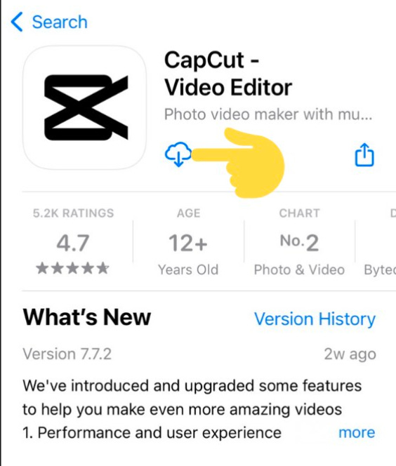 Download CapCut for IOS