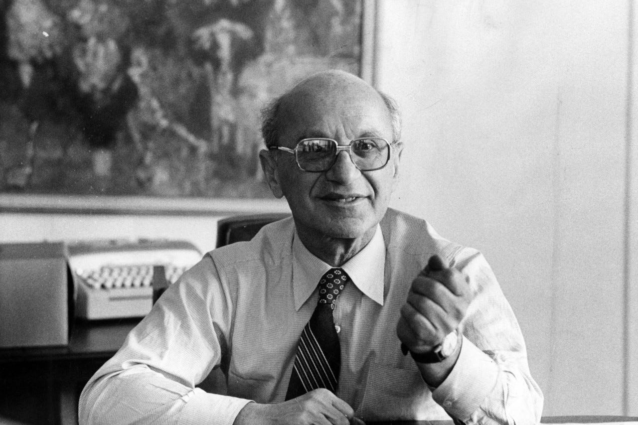 Milton Friedman in 1976. Milton Friedman in 1976.