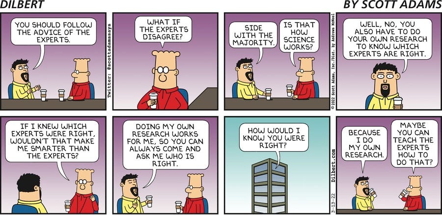 Sunday Advice Of The Experts - Dilbert by Scott Adams