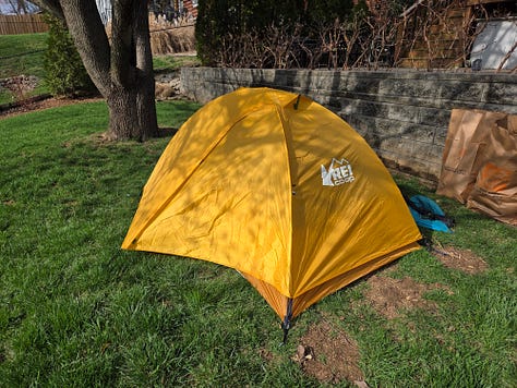 If I do end up replacing this tent, I'm going to miss the ability to be seen from low earth orbit.