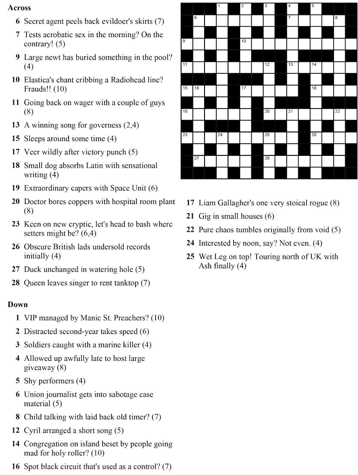 Some of the Most Fun Cryptic Clues Ever Written