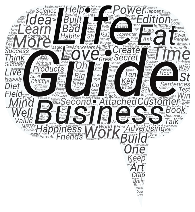 I read about guides to life, business, love, and food