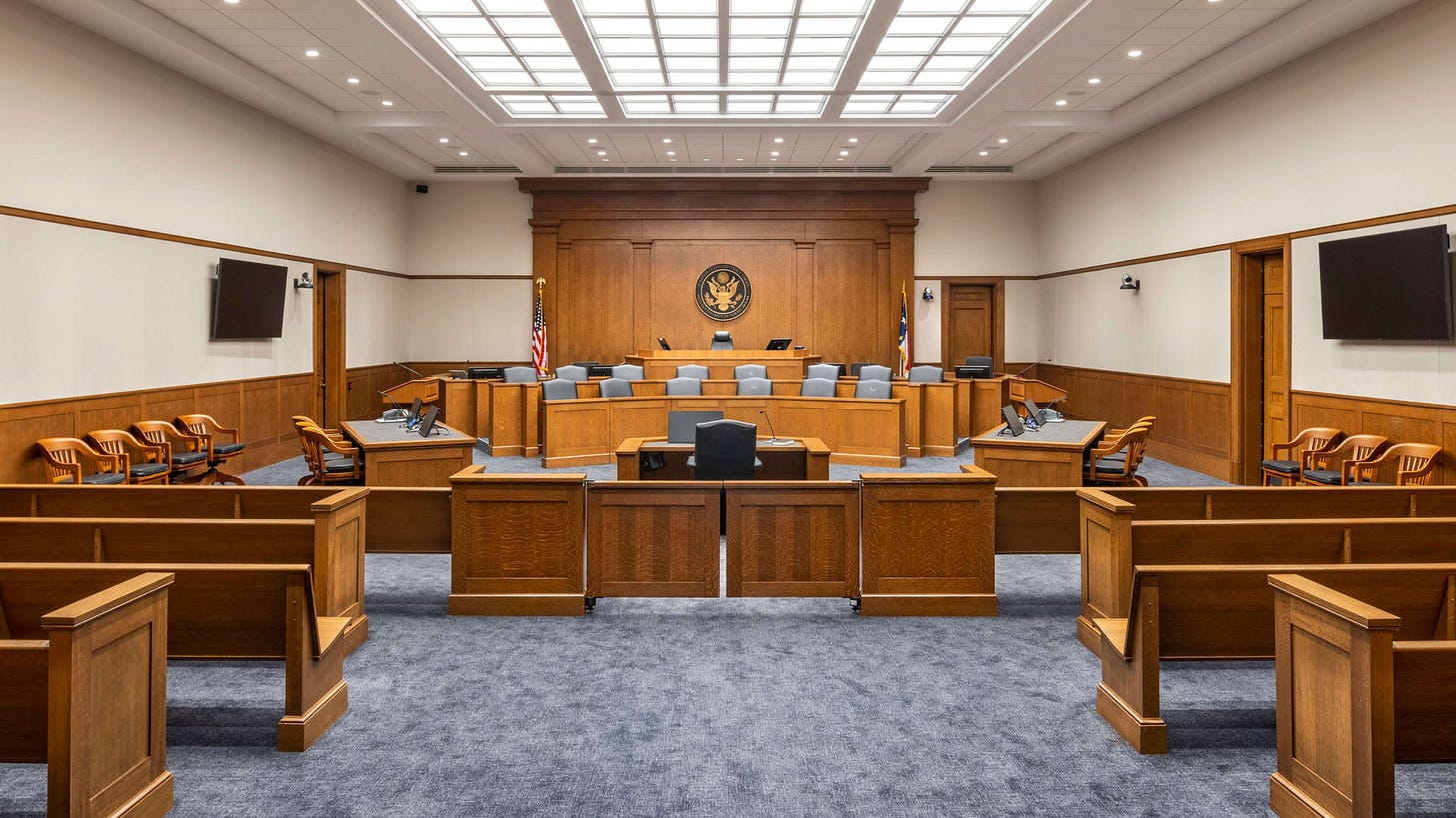Charlotte's federal courthouse has a unique courtroom inspired by Thomas Jefferson