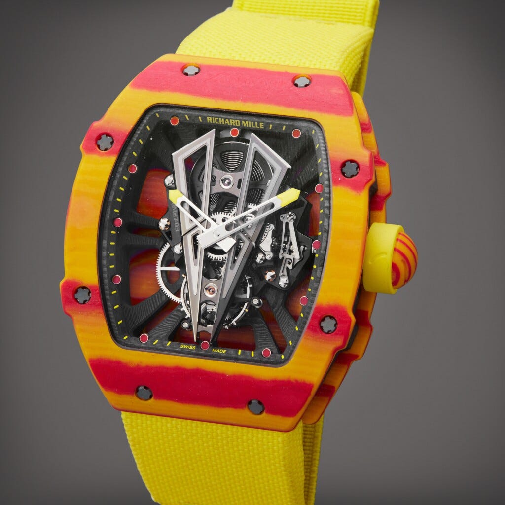 RM27-03 CA-FQ Rafael Nadal | A limited edition quartz TPT and carbon  semi-skeletonized tourbillon wristwatch, Circa 2017 | Fine Watches | 2022 |  Sotheby's