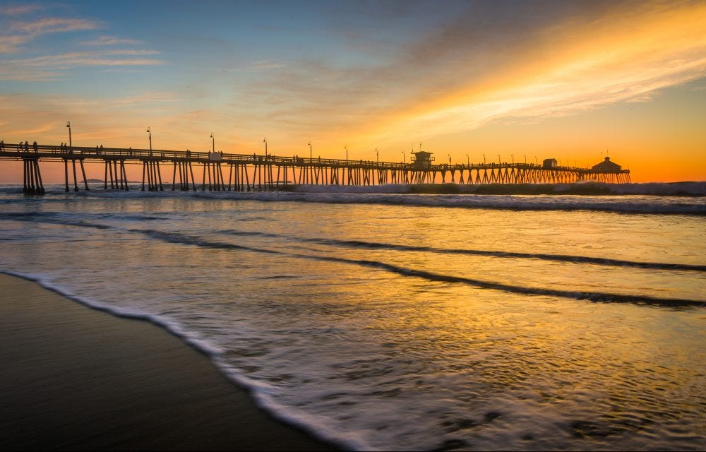 Map of the Historic Fishing Piers in California