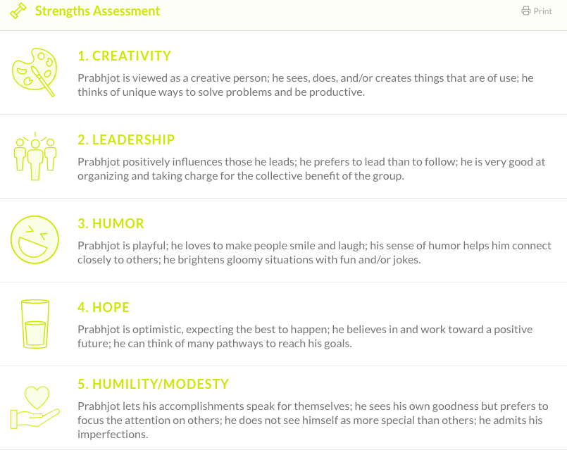 Strengths Assessment Strengths Assessment