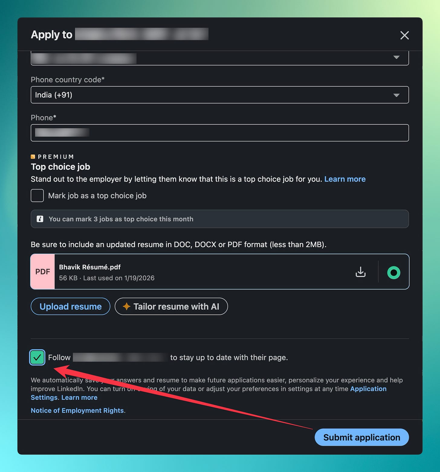 LinkedIn jobs application review