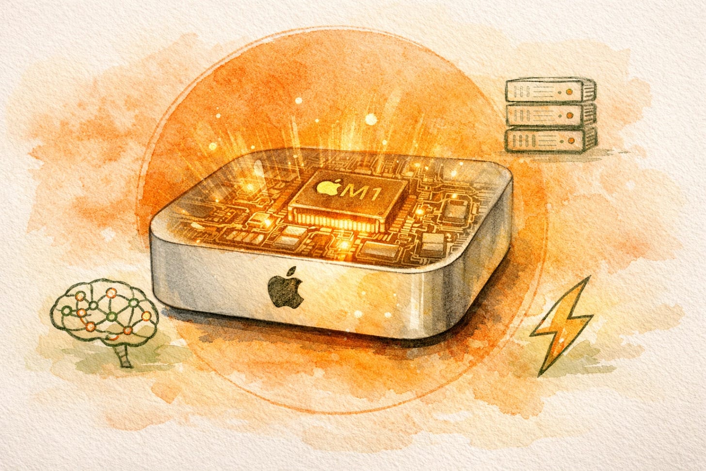 Apple Mac Mini repurposed as a local AI agent server — the $599 box quietly becoming AI infrastructure
