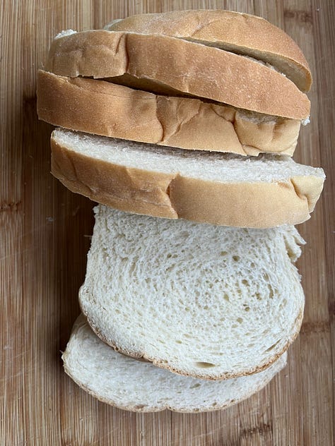 Photos of three different breads: classic white bread, milk bread, and no-knead cheese bread