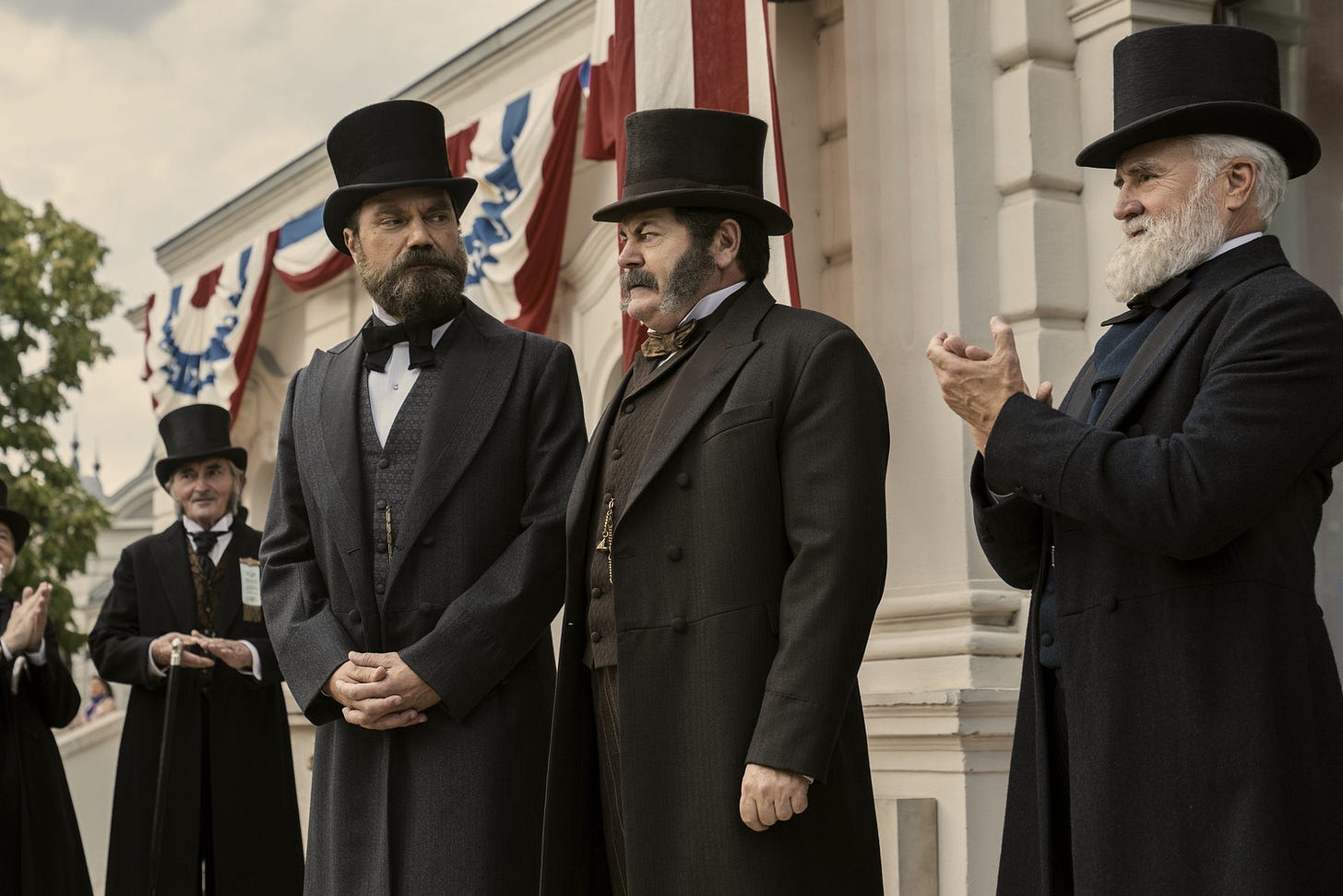 Michael Shannon, Nick Offerman and Bradley Whitford in 'Death by Lightning'