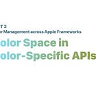 Color Management across Apple Frameworks. Part 2: Color Space in Color-Specific APIs