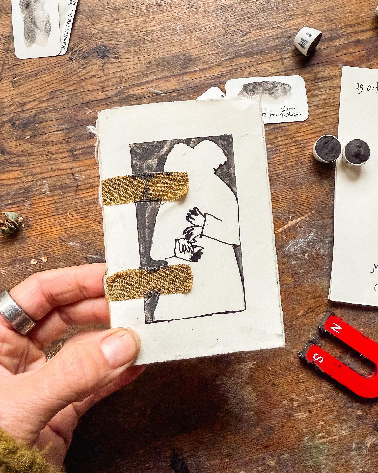 Bookbinding French Link Peg and Awl