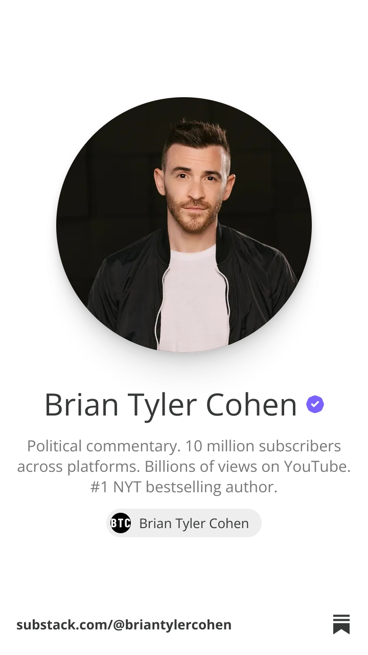 Brian Tyler Cohen Substack