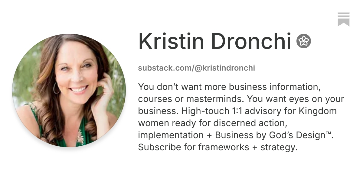 Kristin Dronchi | Substack