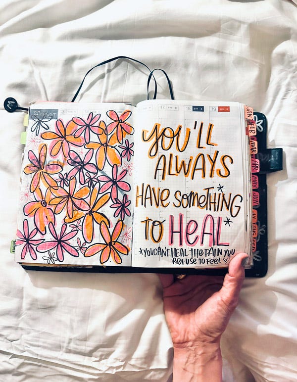 You'll always have something to heal. Lettered by Tracy Benjamin of Shutterbean/The Handwriting Club 