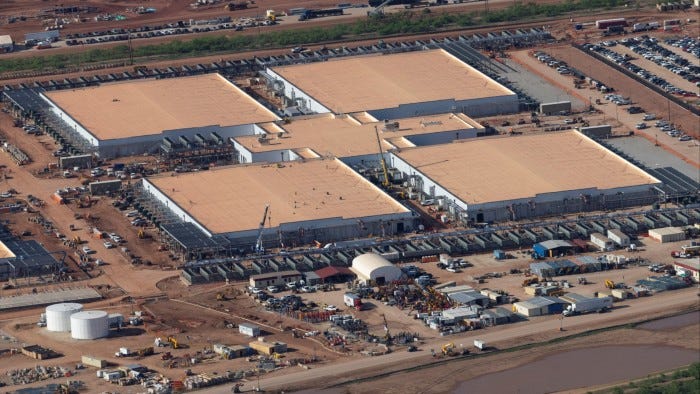An aerial view shows construction under way on a Project Stargate AI infrastructure site, which is a collaboration between OpenAI, SoftBank, and Oracle, in Abilene, Texas An aerial view shows construction under way on a Project Stargate AI infrastructure site, which is a collaboration between OpenAI, SoftBank, and Oracle, in Abilene, Texas
