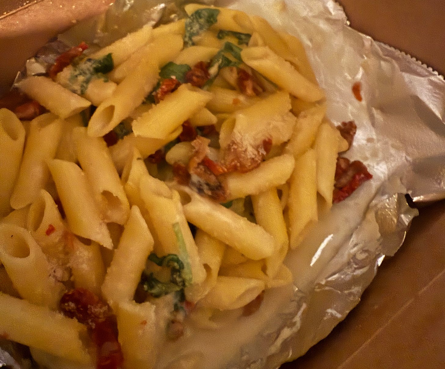 zest kitchen & bar - pasta with vegan alfredo