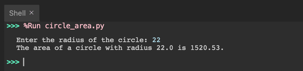 Calculate the Area of a Circle with Python - by Ardit Sulce