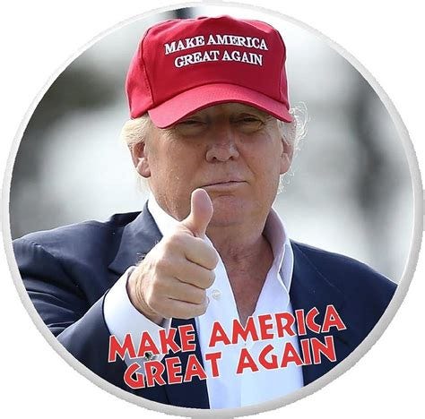 Amazon.com: Make America Great Again - Donald Trump wearing hat Pinback ...