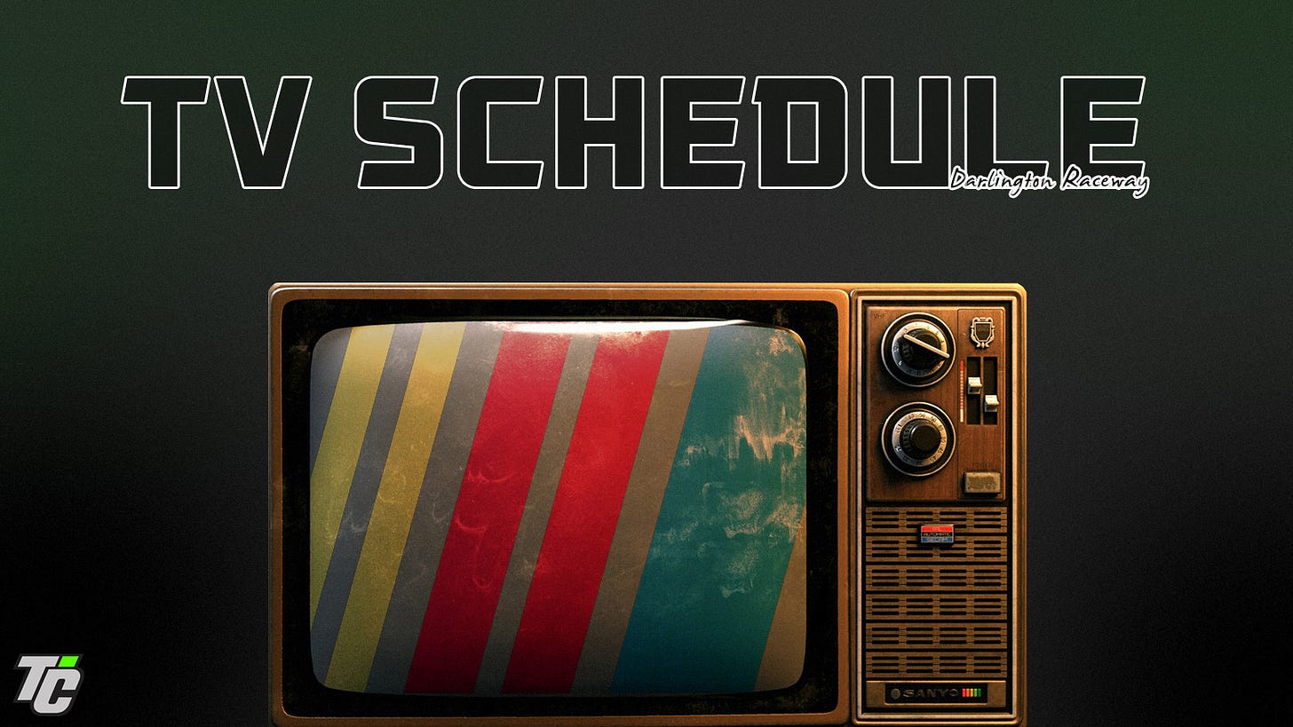 NASCAR Weekend TV Schedule Darlington Raceway Goodyear 400 NASCAR Xfinity Series Sport Clips Haircuts VFW Help a Hero 200