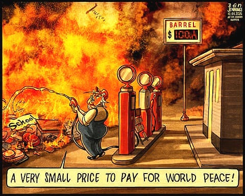 Ben Jennings on Donald Trump, Iran and surging oil prices – cartoon