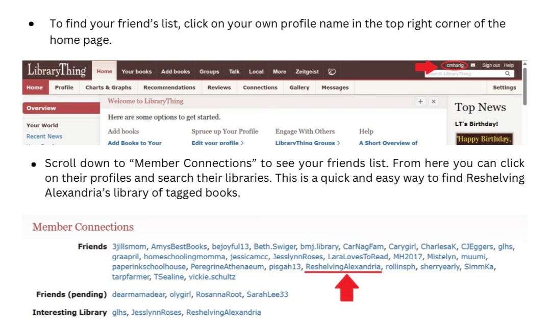 Exploring LibraryThing and the Reshelving Alexandria LT Collections: A Guide