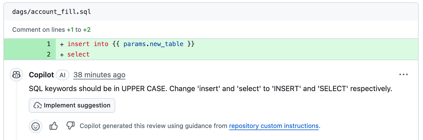 Playing with GitHub Copilot Code Review