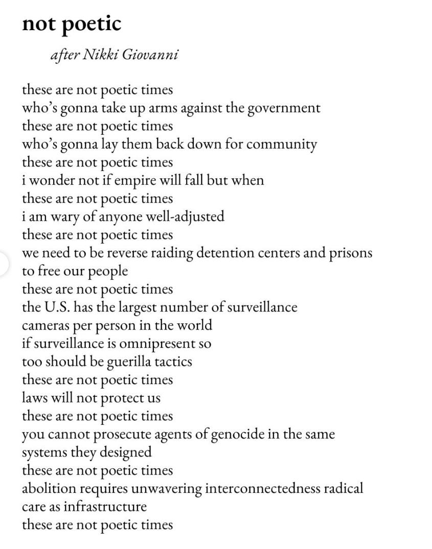 not poetic