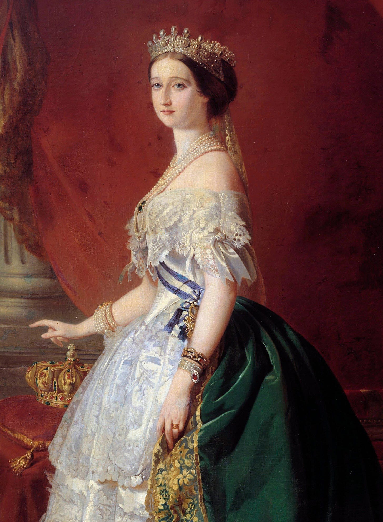 File:Empress Eugénie in Court Dress (after Winterhalter, Compiègne IMP25,  detail).jpg - Wikimedia Commons