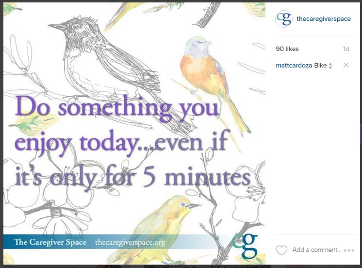 Do something you enjoy today...even if it's only 5 minutes. Do something you enjoy today...even if it's only 5 minutes.