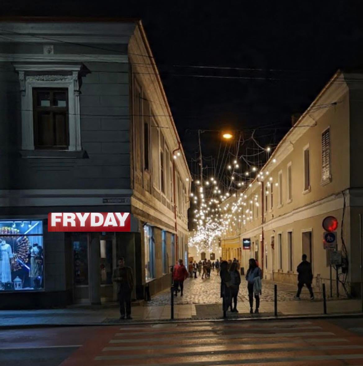 May be an image of street and text that says 'FRYDAY 8'