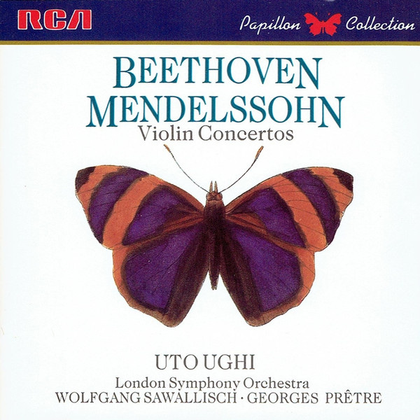 Beethoven, Mendelssohn, Uto Ughi, London Symphony Orchestra, Wolfgang  Sawallisch • Georges Prêtre – Violin Concertos | Releases | Discogs