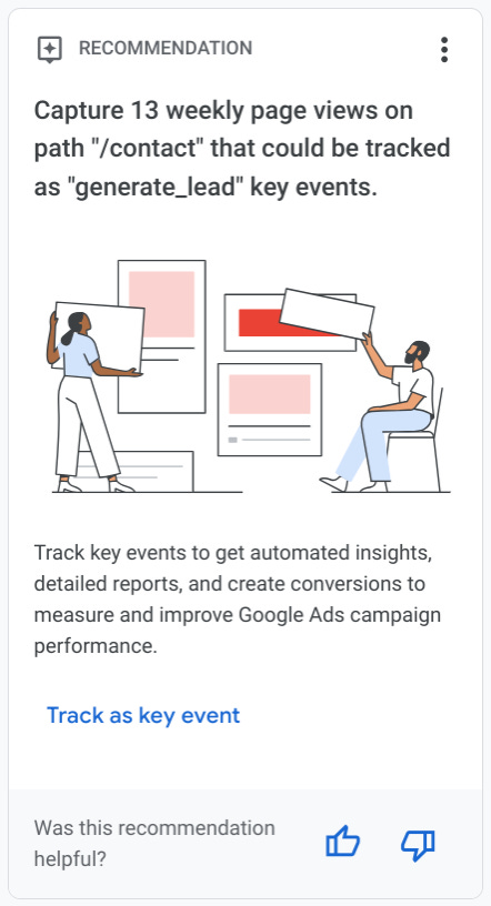GA4 Key Event Recommendations