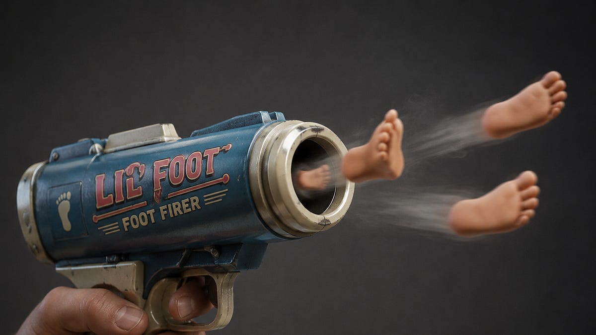 Word of the week: Footgun - by Nancy Friedman - Fritinancy