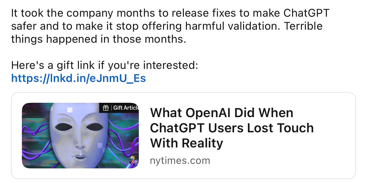 ChatGPT and delusions: an important new inside look at OpenAI