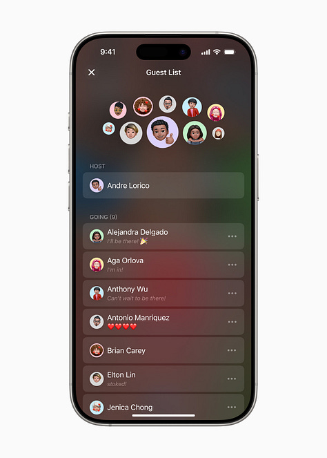 From Apple -- https://www.apple.com/newsroom/2025/02/introducing-apple-invites-a-new-app-that-brings-people-together/