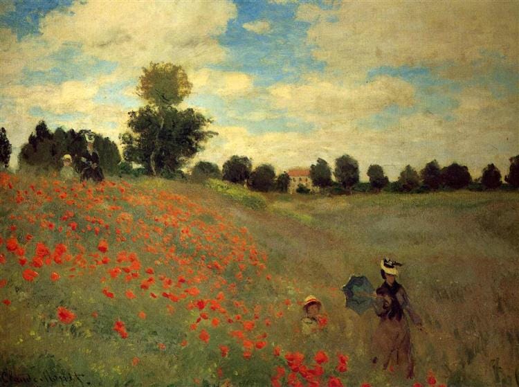 Field of Poppies, 1873 - Claude Monet