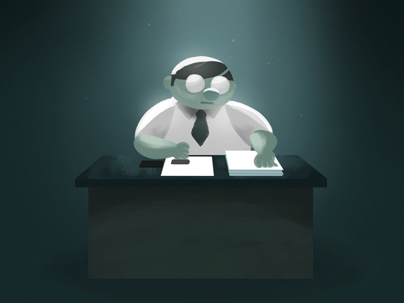 Office Drone by Mark Fain for Hook on Dribbble Office Drone by Mark Fain for Hook on Dribbble