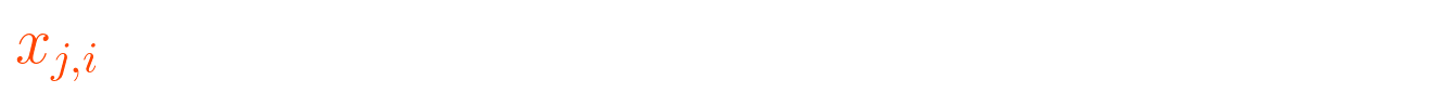 {\displaystyle x_{j,i}}