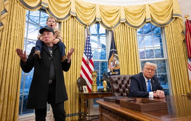 SpaceX and Tesla boss Elon Musk and US president Donald Trump in the White House Oval Office, February 11, 2025. SpaceX and Tesla boss Elon Musk and US president Donald Trump in the White House Oval Office, February 11, 2025.