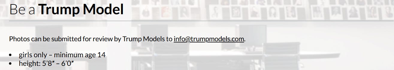 Trump's Exploitation of Young Models - by Samuel Wynn Warde