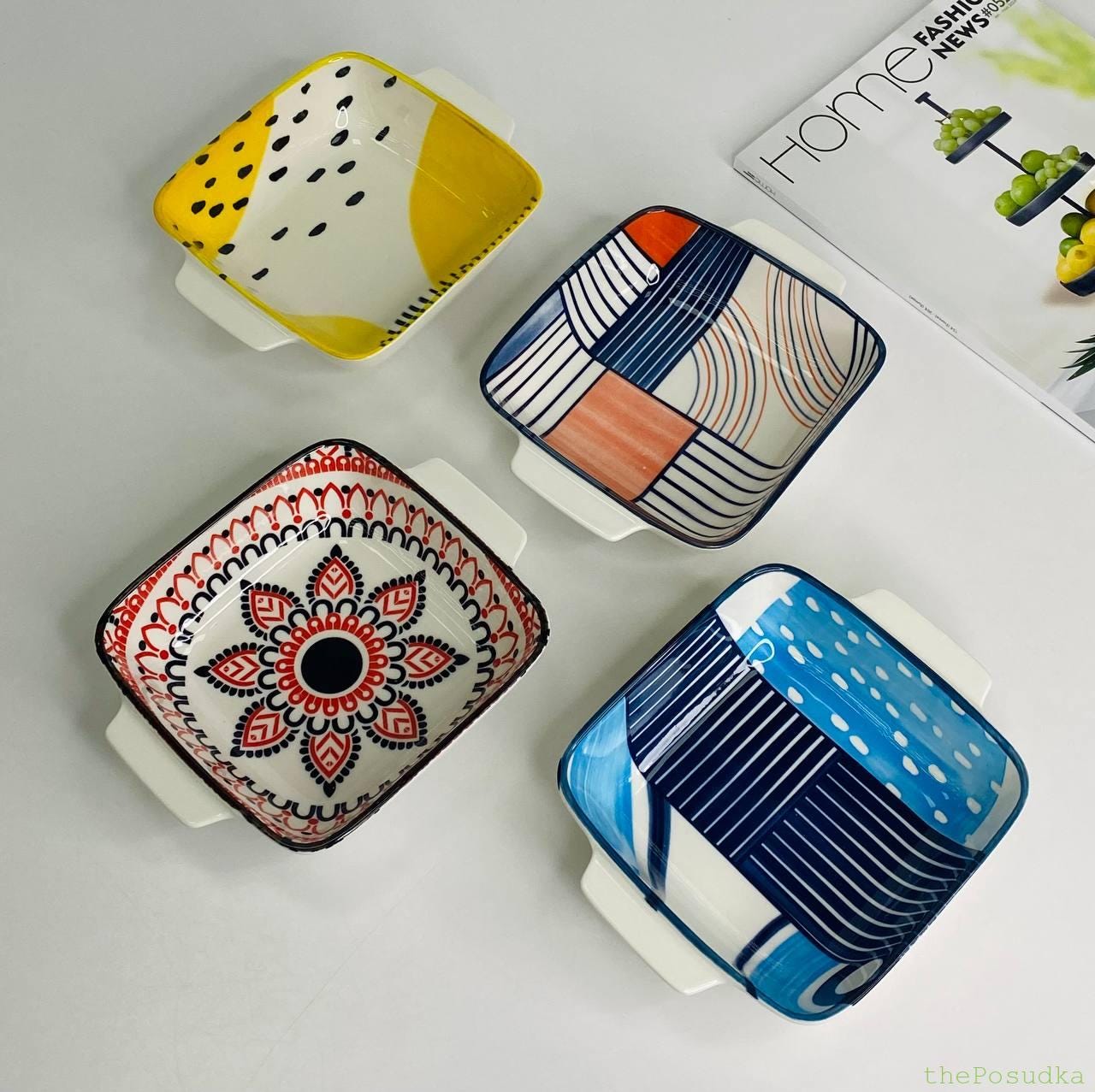 Тарілка глибока з двома ручками Olens “Тригір’я”, 500 мл