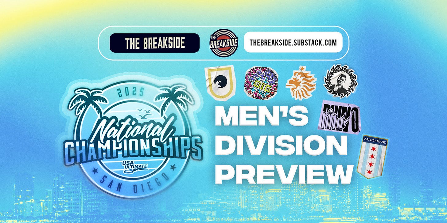 2025 USAU Club Nationals Men's Division Preview The Breakside
