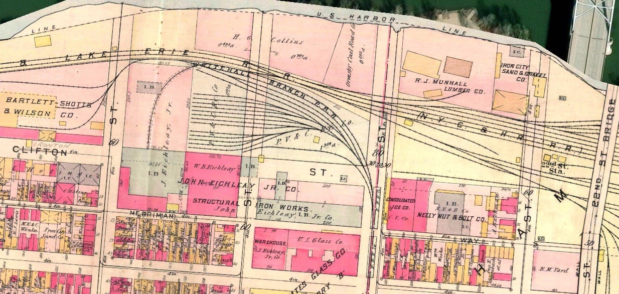 1923 map of the area where the park is today.